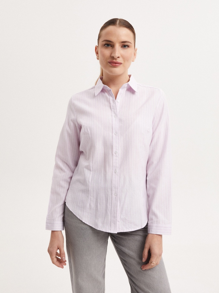 Camisa Rallas Oxford Rosa/Azul M775(Pack12)