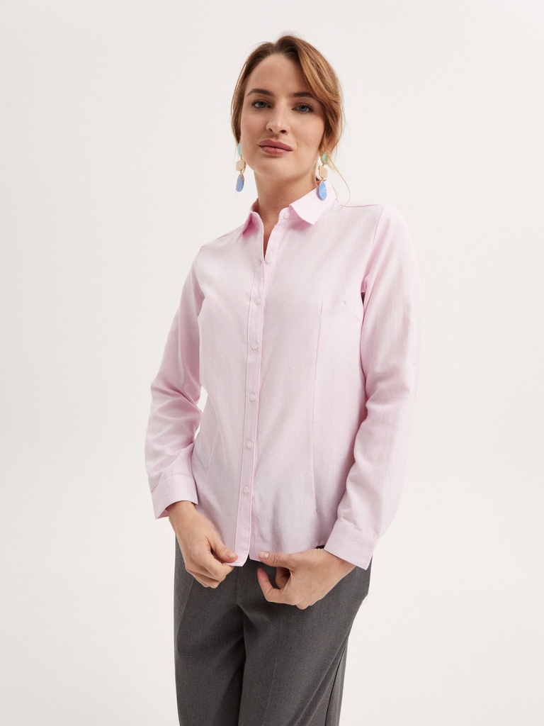 Camisa Oxford Rosa J001-3 (Pack 12)